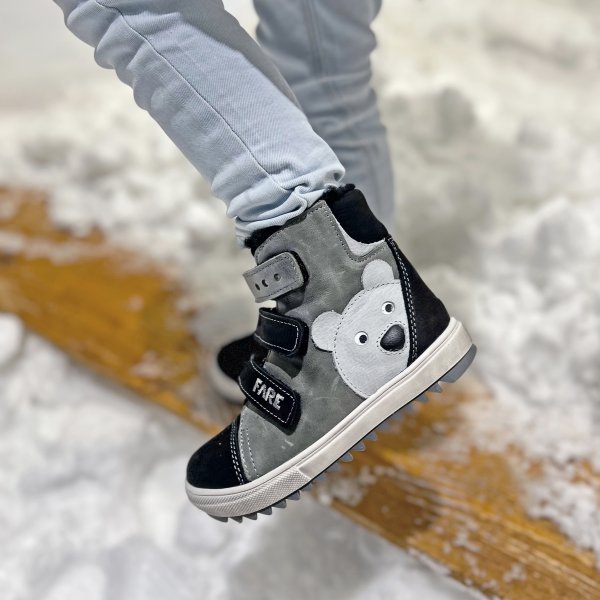 FARE KLASIK TYROLKY dětské zimní kotníkové boty černé