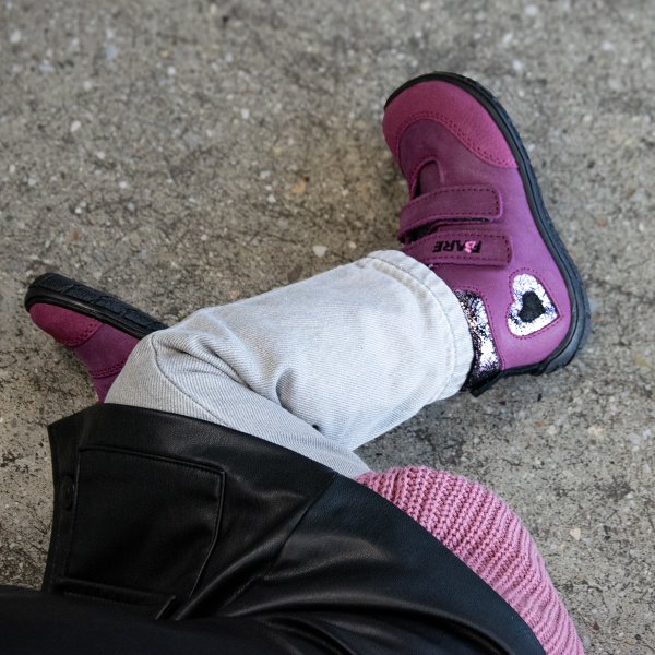 FARE BARE VISBY dětské celoroční boty vínové