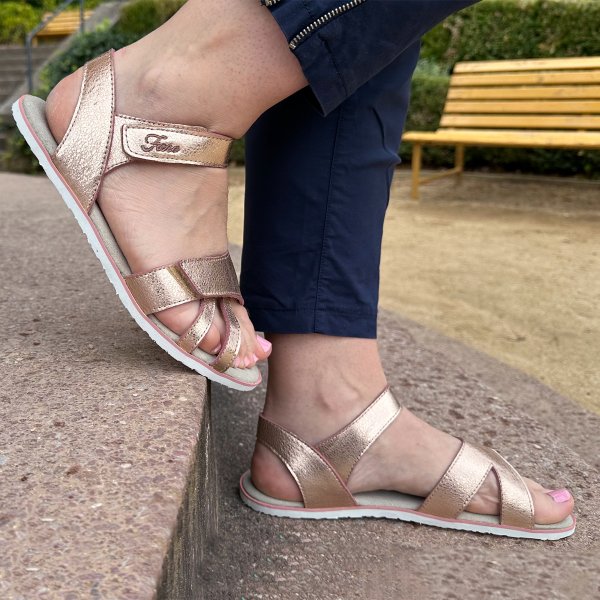 FARE BARE SENONA sandály rose gold