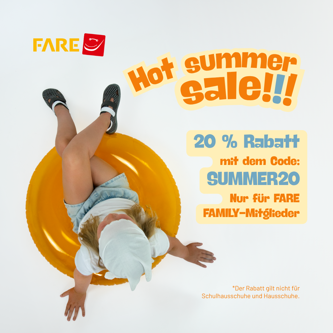 20 % Sommerrabatt für Mitglieder des FARE FAMILY CLUBS