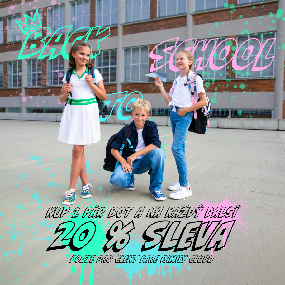 BACK TO SCHOOL: 20 % sleva na každý další levnější pár obuvi