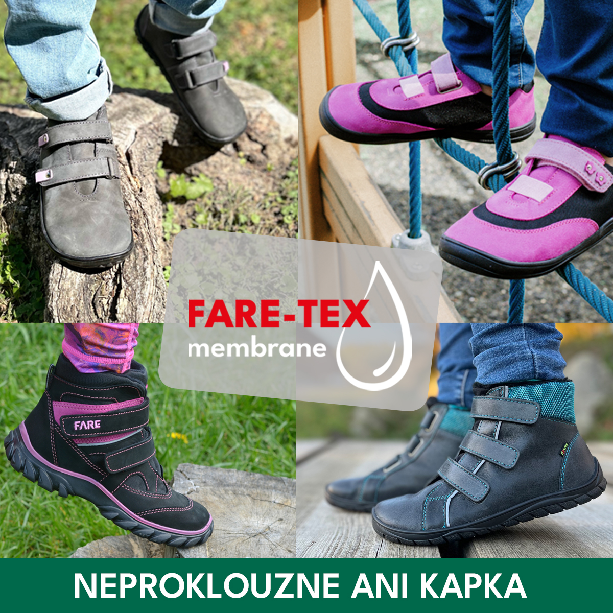 Dry feet, even when it rains!