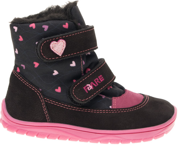 FARE BARE FINKY kid’s winter waterproof shoes black-pink