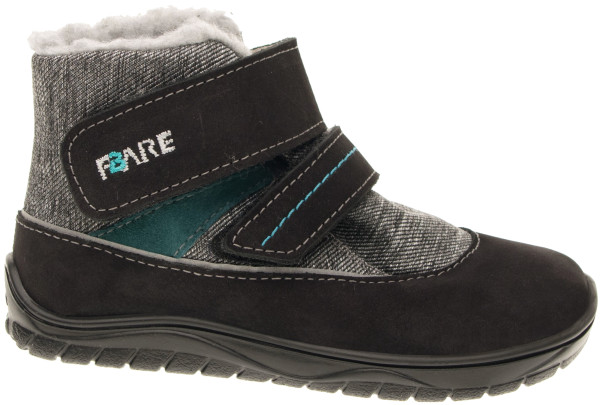FARE BARE BJORNKY Kinder-Winterstiefel wasserdicht schwarz-grau 