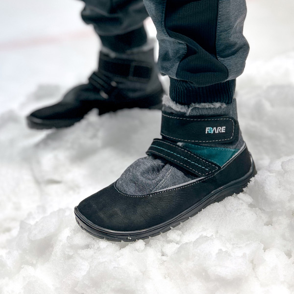 FARE BARE BJORNKY Kinder-Winterstiefel wasserdicht schwarz-grau 