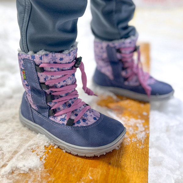 FARE BARE SNĚHULE Kinder-Winterstiefel, wasserdicht, rosa 