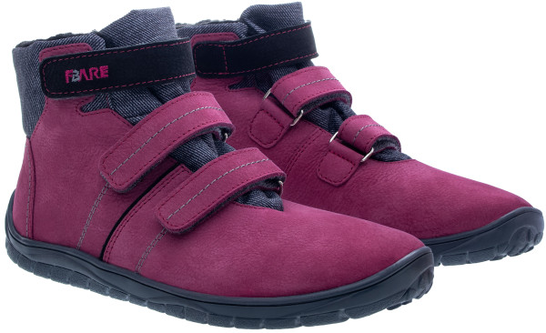 FARE BARE FJORDKY winter waterproof shoes burgundy