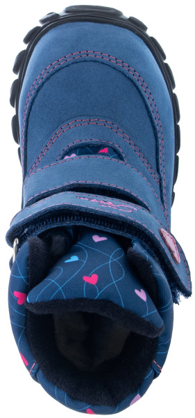 FARE KLASIK POLARIS Kinder-Winterstiefel, wasserdicht, blau-rosa