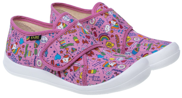 FARE KLASIK children's Velcro slippers, pink