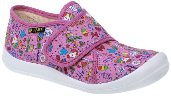 FARE KLASIK children's Velcro slippers, pink