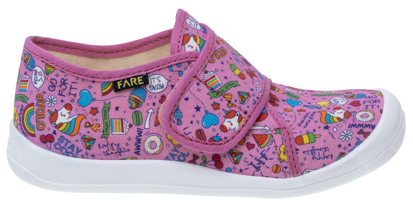 FARE KLASIK children's Velcro slippers, pink