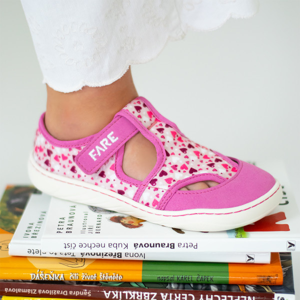 FARE MID-WIDE home and slipper shoes pink