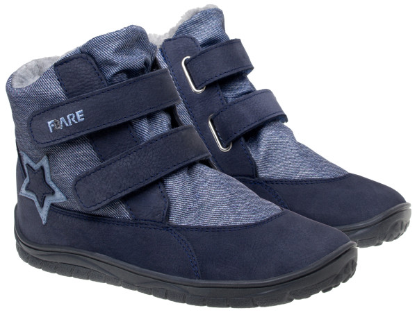 FARE BARE FROSTKY kid's winter waterproof shoes blue