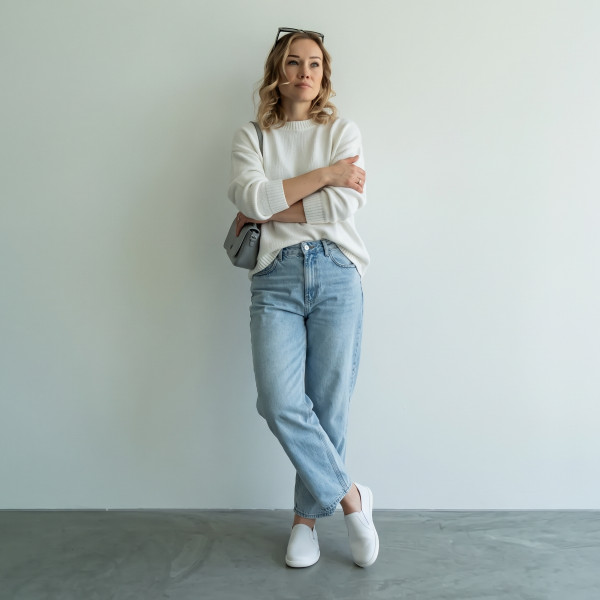 FARE BARE SLIP-ON Nisa white