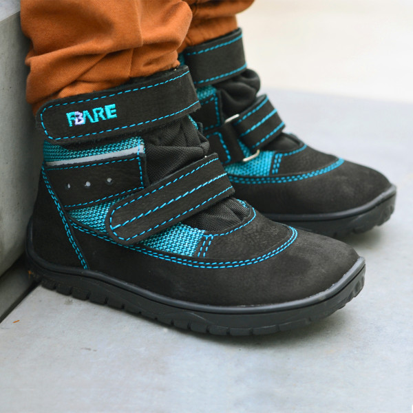 FARE BARE FINKY Kinder-Winterstiefel, wasserdicht, schwarz 