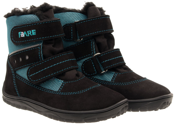 FARE BARE FINKY Kinder-Winterstiefel, wasserdicht, schwarz 