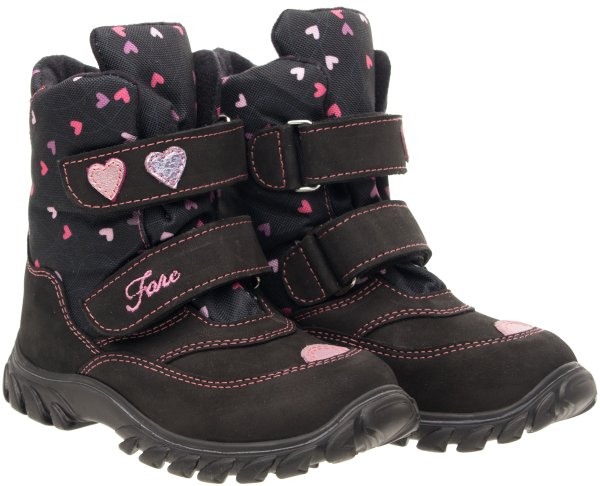 FARE KLASIK POLARIS dívčí zimní nepromokavé boty černé