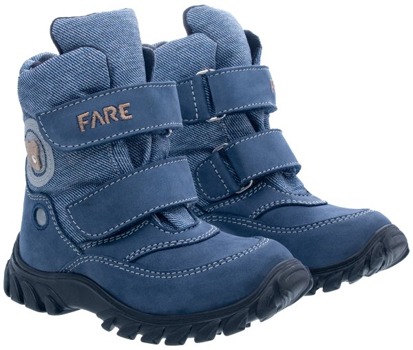 FARE KLASIK POLARIS dětské zimní nepromokavé boty modré