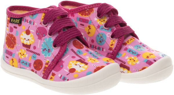 FARE KLASIK Dětské papuče šněrovací růžové