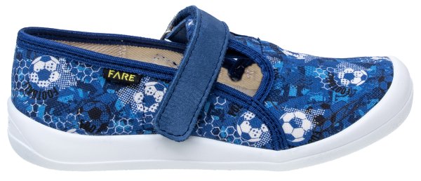 FARE KLASIK Dětské papuče na suchý zip modré