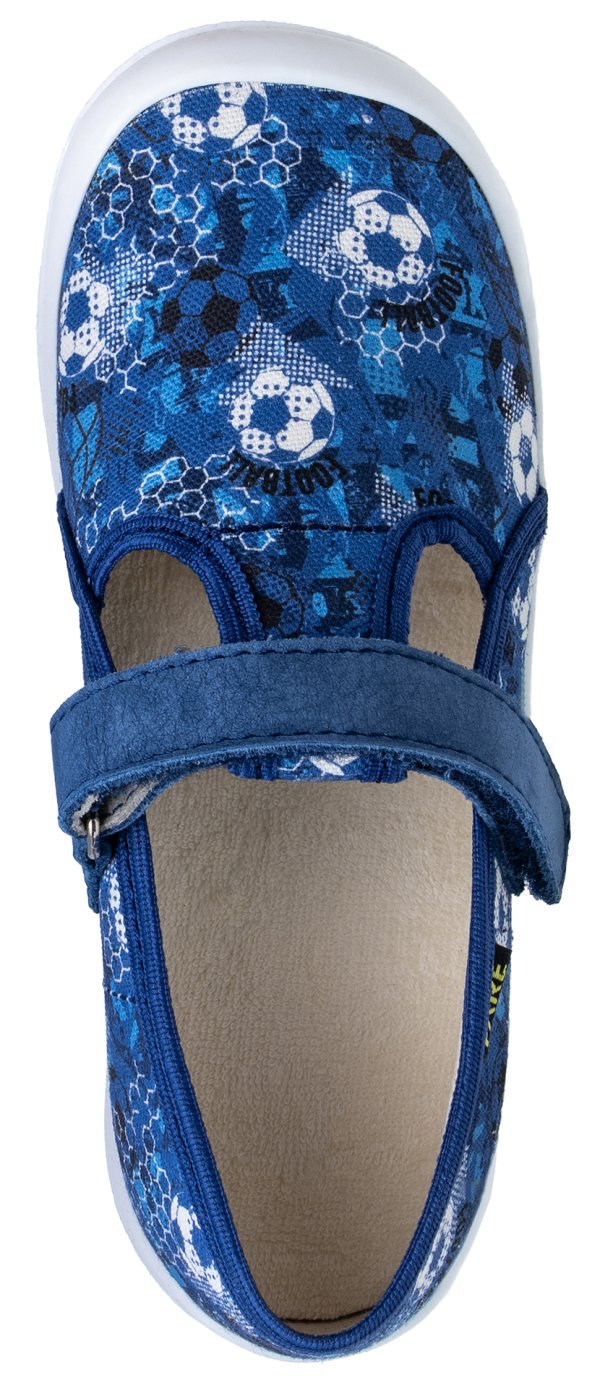FARE KLASIK Dětské papuče na suchý zip modré
