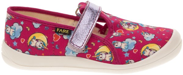 FARE KLASIK Dětské papuče na suchý zip červené