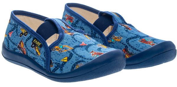 FARE KLASIK Dětské papuče na gumičku modré