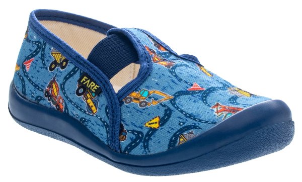 FARE KLASIK Dětské papuče na gumičku modré