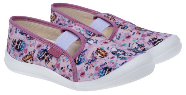 FARE KLASIK Dětské papuče na gumičku růžové