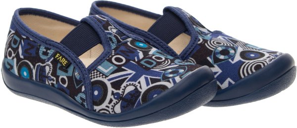 FARE KLASIK Dětské papuče na gumičku modré