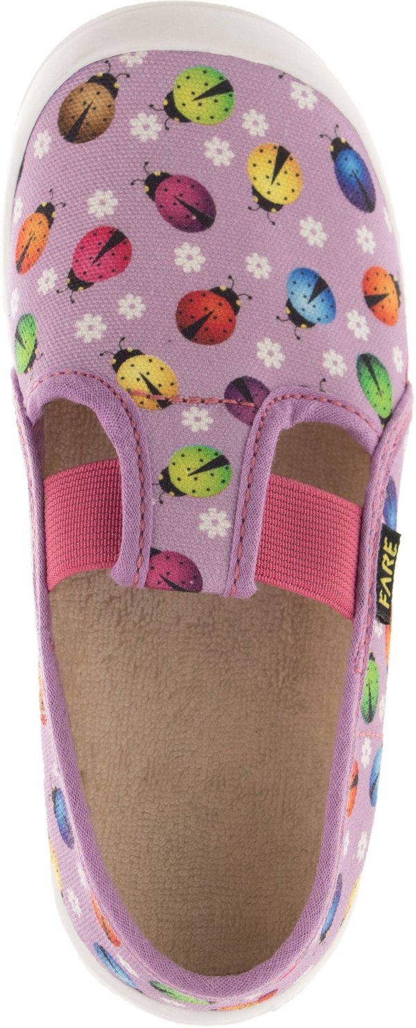 FARE KLASIK Dětské papuče na gumičku růžové