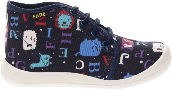 FARE KLASIK Dětské papuče šněrovací modré