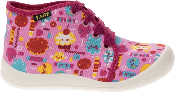 FARE KLASIK Dětské papuče šněrovací růžové