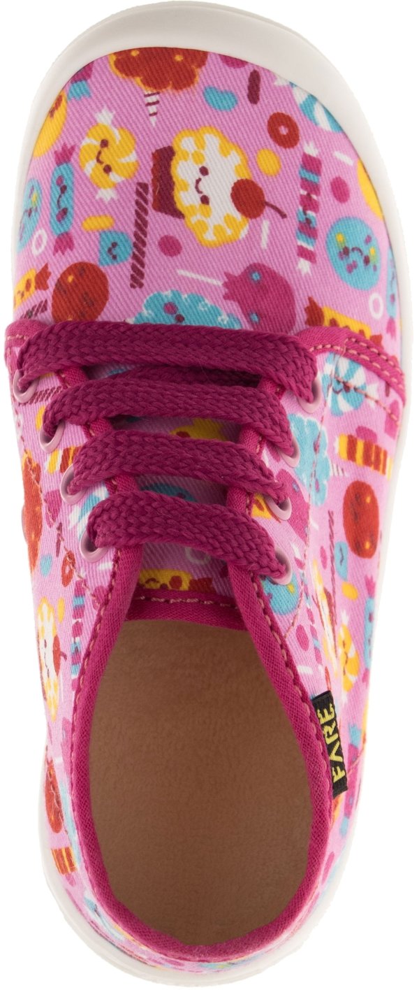 FARE KLASIK Dětské papuče šněrovací růžové