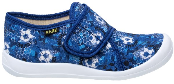 FARE KLASIK Dětské papuče na suchý zip modré