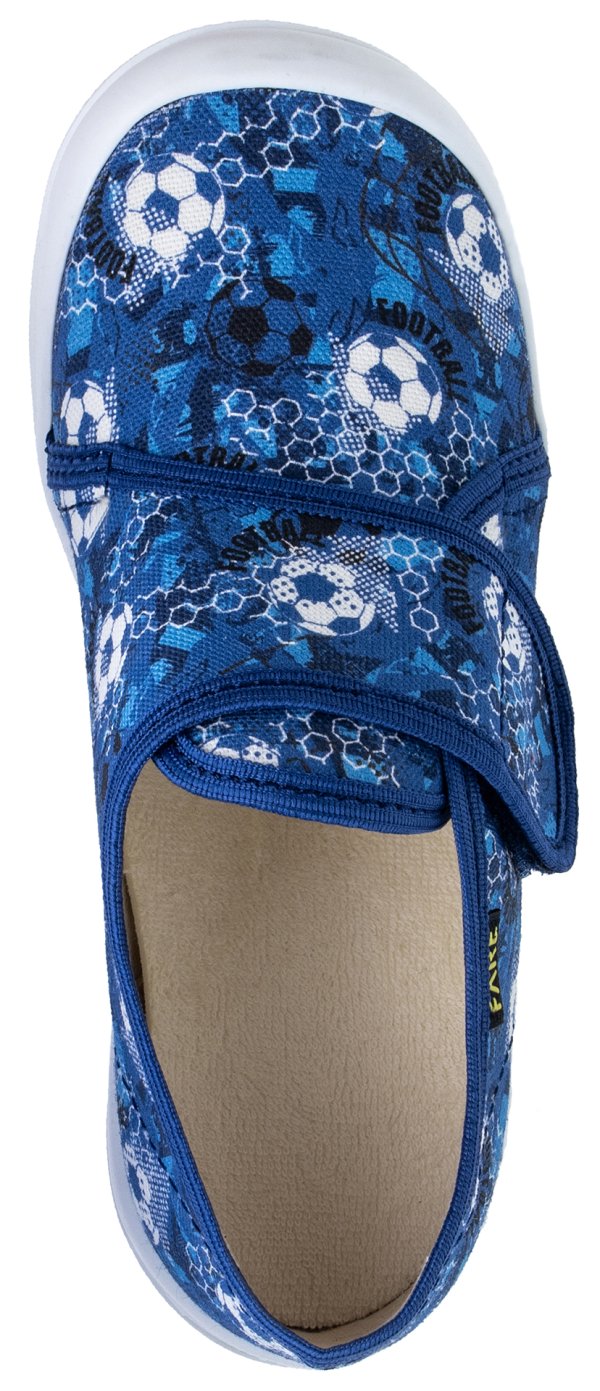 FARE KLASIK Dětské papuče na suchý zip modré