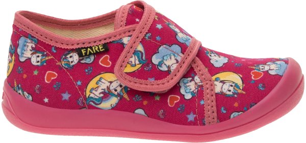 FARE KLASIK Dětské papuče na suchý zip červené
