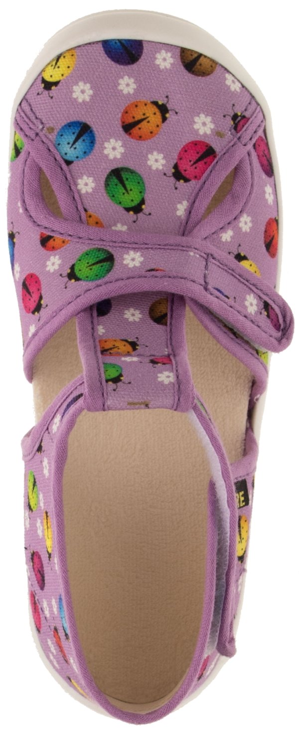 FARE KLASIK Dětské papuče na suchý zip růžové