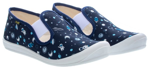 FARE KLASIK Dětské papuče na gumičku modré