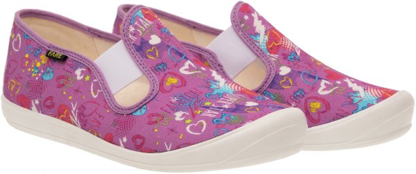 FARE KLASIK Dětské papuče na gumičku růžové