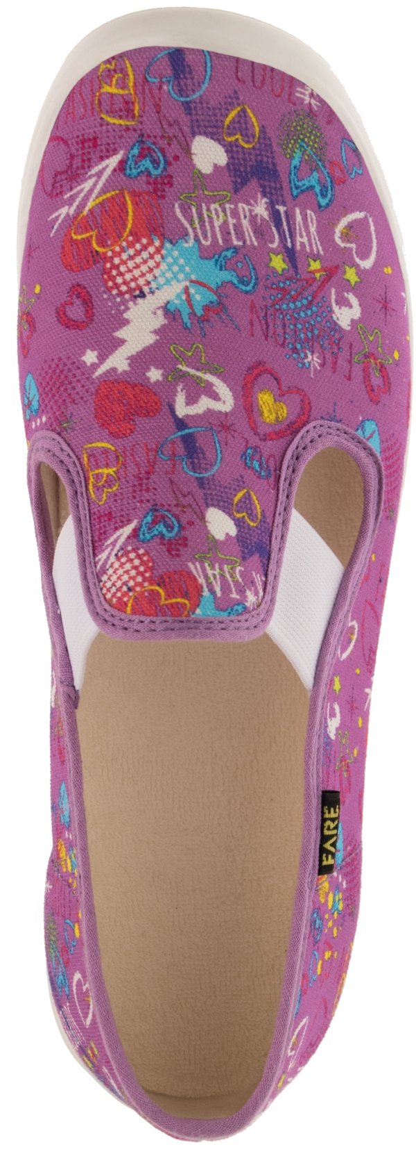 FARE KLASIK Dětské papuče na gumičku růžové