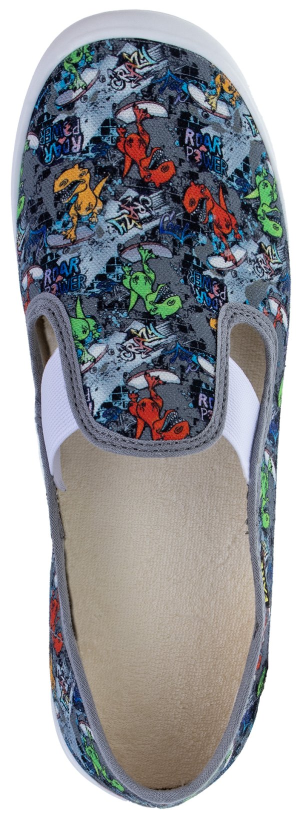 FARE KLASIK Dětské papuče na gumičku šedé