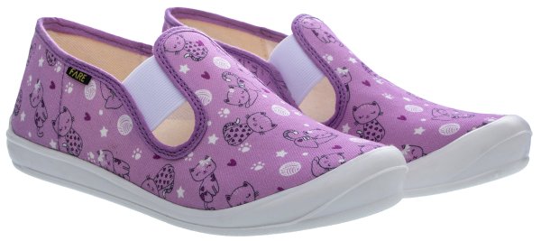 FARE KLASIK Dětské papuče na gumičku fialové