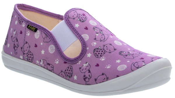 FARE KLASIK Dětské papuče na gumičku fialové