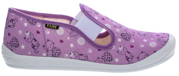 FARE KLASIK Dětské papuče na gumičku fialové