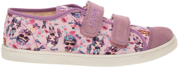 FARE KLASIK dívčí textilní tenisky růžové