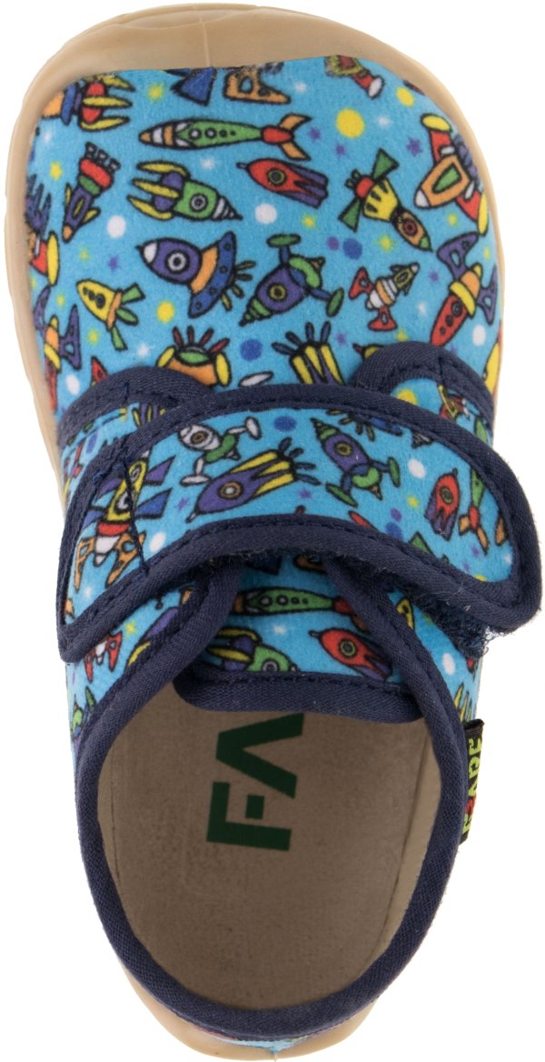 FARE FIRST KIDDY dětské papuče na suchý zip modré