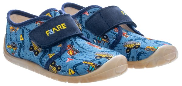 FARE FIRST KIDDY dětské papuče na suchý zip modré