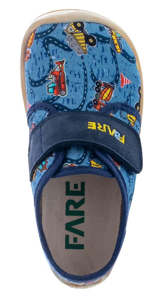 FARE FIRST KIDDY dětské papuče na suchý zip modré