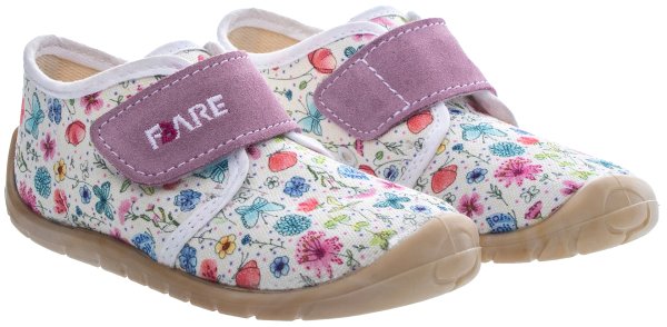 FARE FIRST KIDDY dětské papuče na suchý zip květované